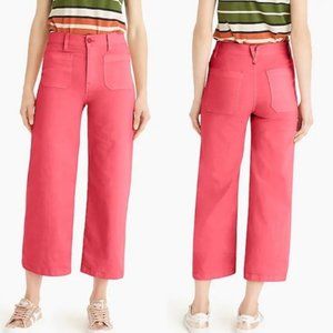 NEW J. Crew Point Sur Washed Wide Leg Crop Pants